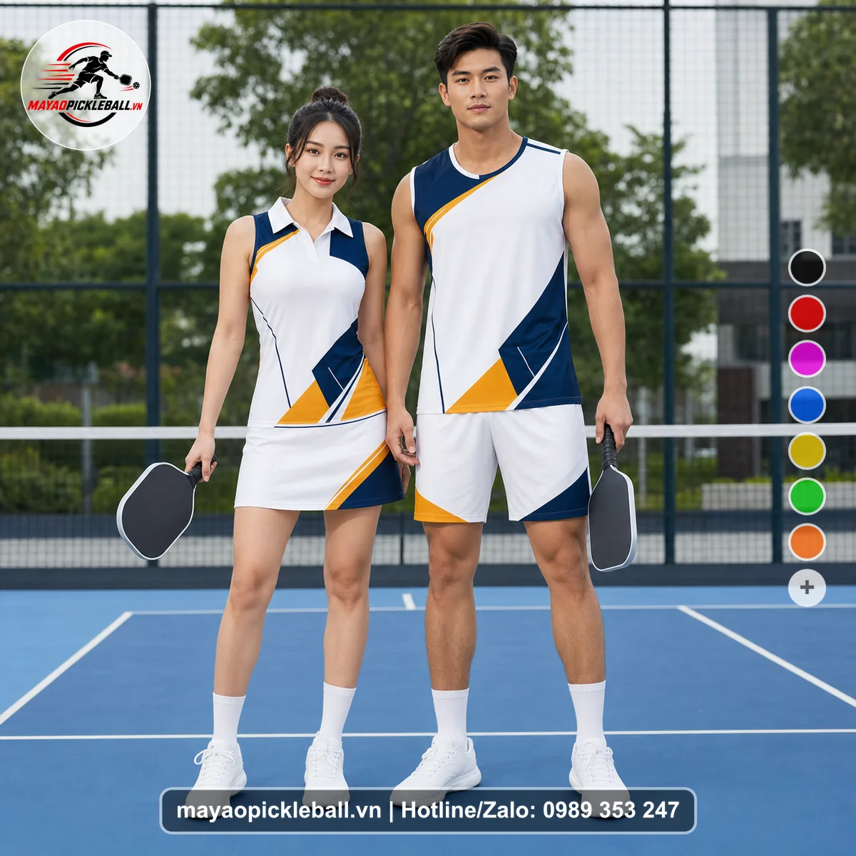 Bộ quần áo pickleball X24-PB-416 đỏ biến thể không ống tay