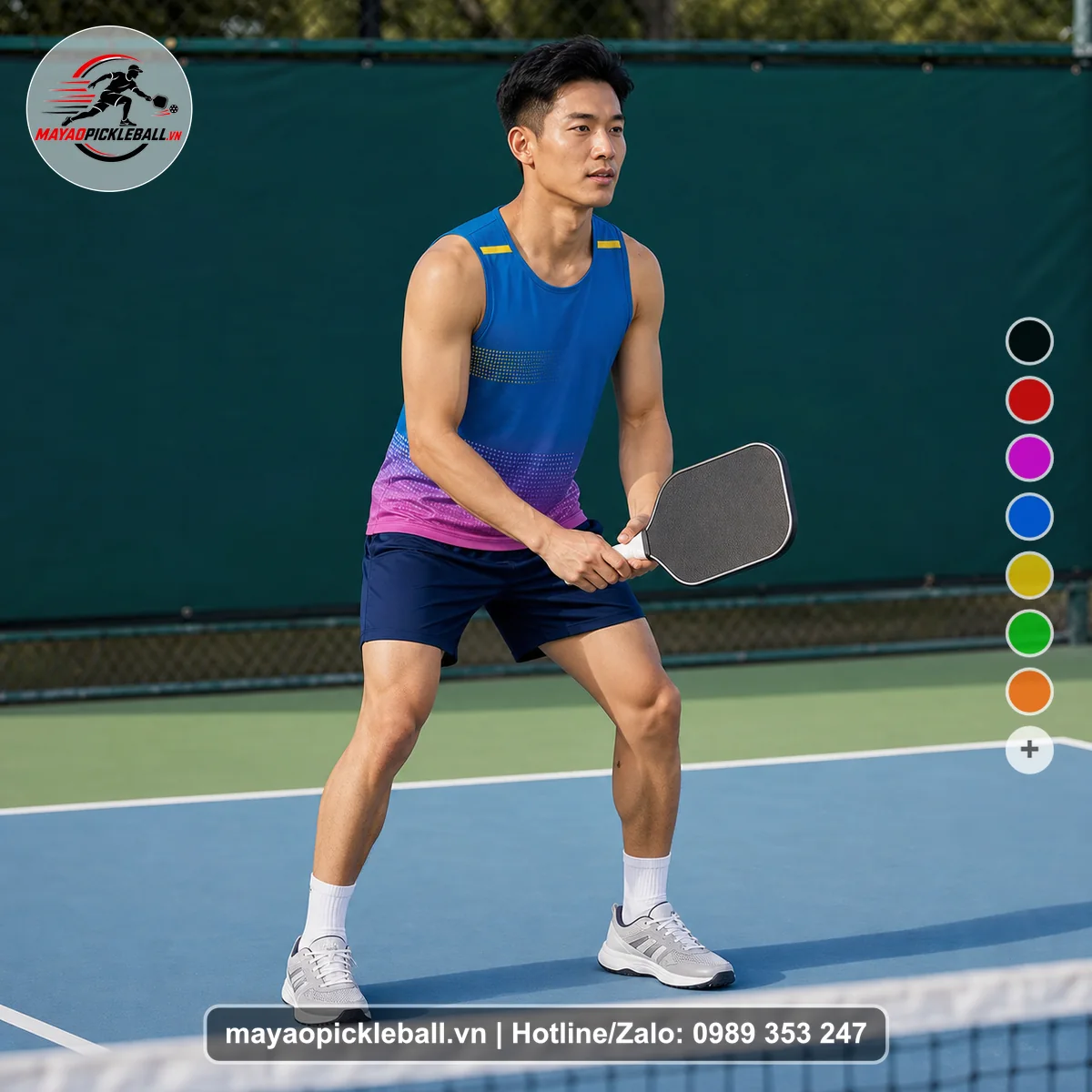 Bộ quần áo pickleball X24-PB-571 nổi bật biến thể không ống tay